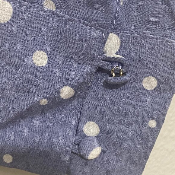 Lumiere Polka Dotted Ruffle Blouse Size S - Picture 5 of 11